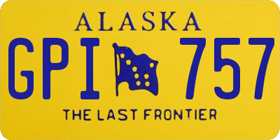 AK license plate GPI757