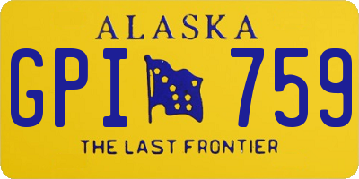 AK license plate GPI759