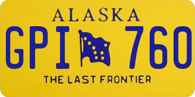 AK license plate GPI760