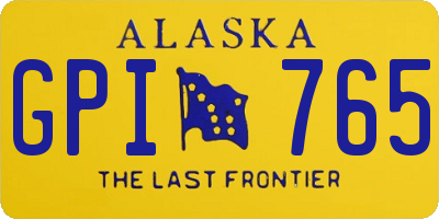 AK license plate GPI765