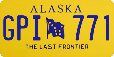 AK license plate GPI771