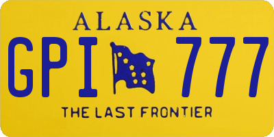 AK license plate GPI777