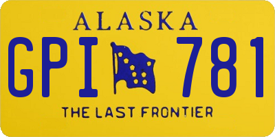 AK license plate GPI781