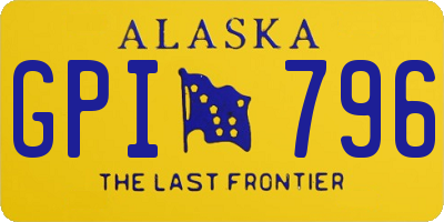 AK license plate GPI796