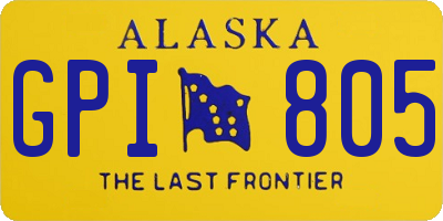 AK license plate GPI805