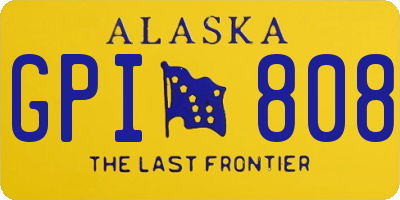 AK license plate GPI808