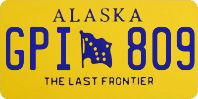 AK license plate GPI809