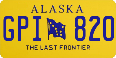 AK license plate GPI820