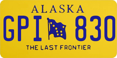 AK license plate GPI830