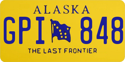 AK license plate GPI848