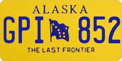 AK license plate GPI852