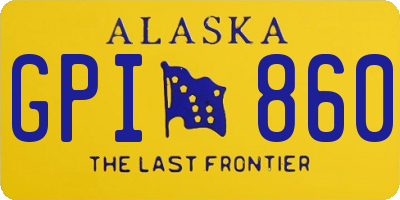 AK license plate GPI860