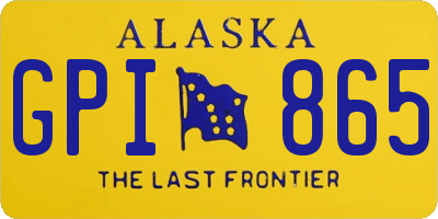 AK license plate GPI865