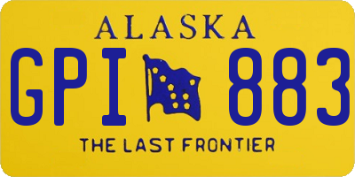 AK license plate GPI883