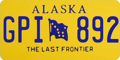 AK license plate GPI892