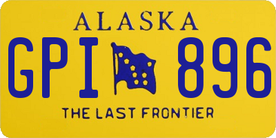 AK license plate GPI896