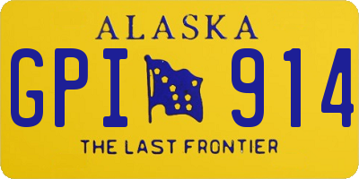 AK license plate GPI914