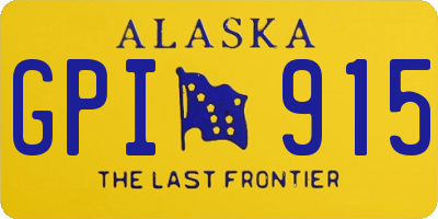 AK license plate GPI915
