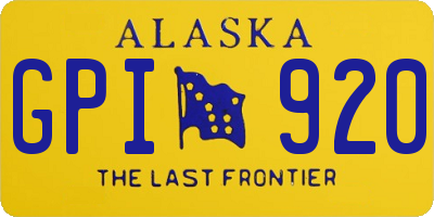 AK license plate GPI920