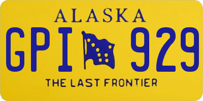 AK license plate GPI929