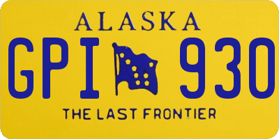 AK license plate GPI930