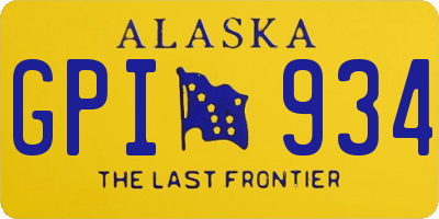 AK license plate GPI934