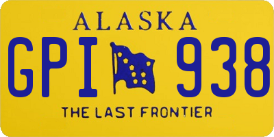 AK license plate GPI938