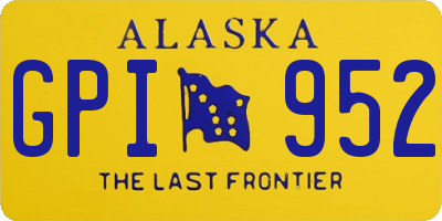 AK license plate GPI952