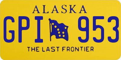 AK license plate GPI953