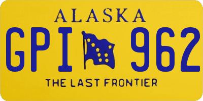 AK license plate GPI962