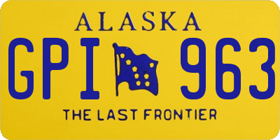 AK license plate GPI963