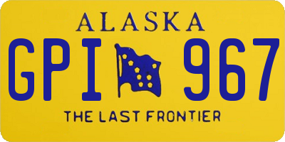 AK license plate GPI967