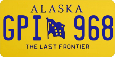 AK license plate GPI968