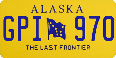 AK license plate GPI970