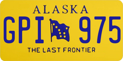 AK license plate GPI975