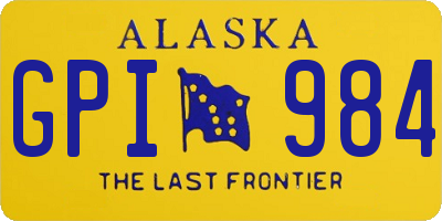 AK license plate GPI984