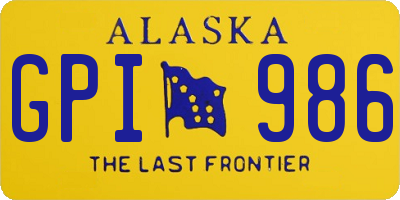 AK license plate GPI986