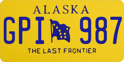 AK license plate GPI987