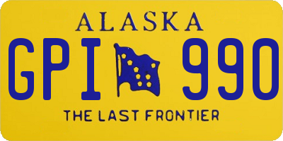 AK license plate GPI990
