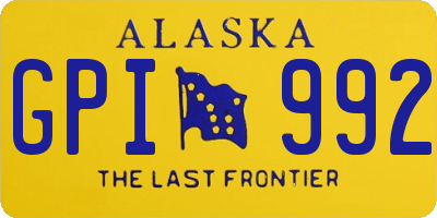 AK license plate GPI992