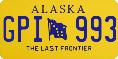 AK license plate GPI993