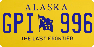AK license plate GPI996