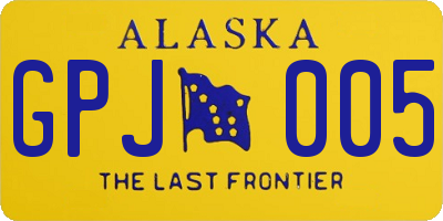 AK license plate GPJ005