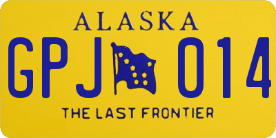 AK license plate GPJ014
