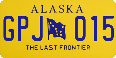 AK license plate GPJ015