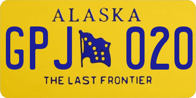 AK license plate GPJ020