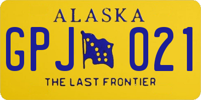 AK license plate GPJ021
