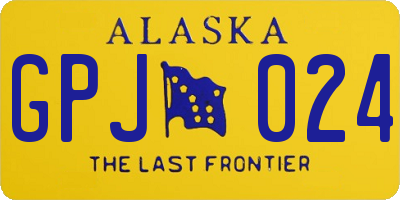 AK license plate GPJ024