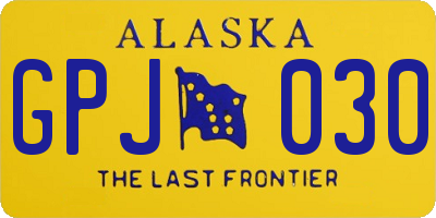 AK license plate GPJ030