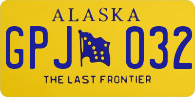 AK license plate GPJ032